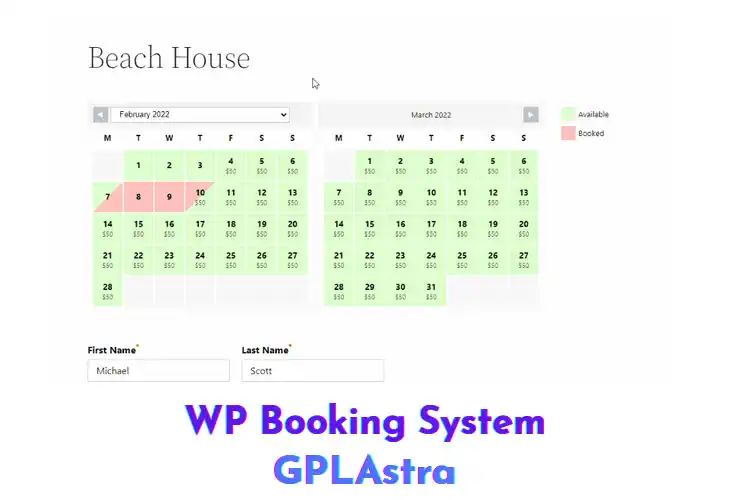 WP Booking System Free Download
